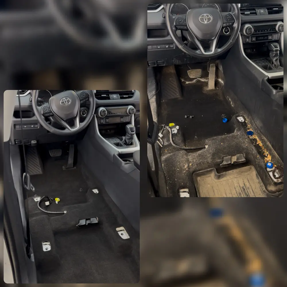 Ковролин RAV4 до и после